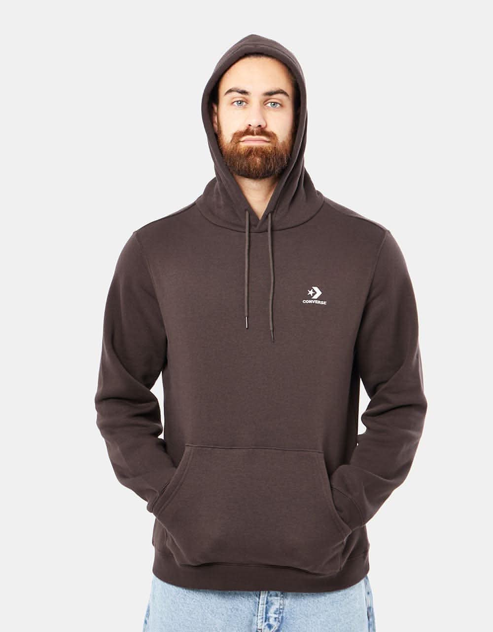 Converse Go-To Embroidered Star Chevron Pullover Hoodie - Velvet Brown