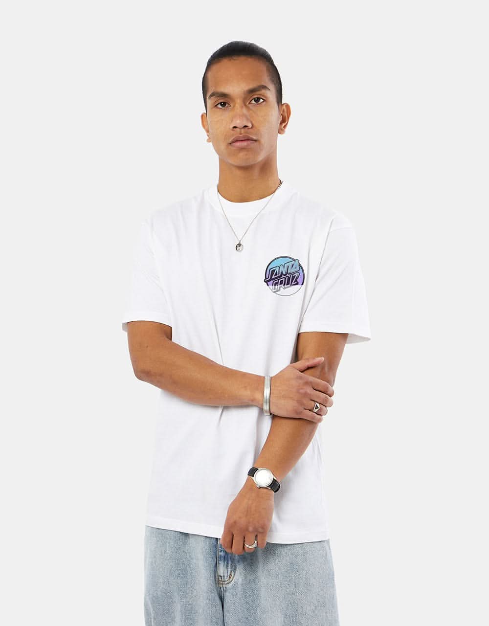 Santa Cruz Screaming Hand Divide T-Shirt - White
