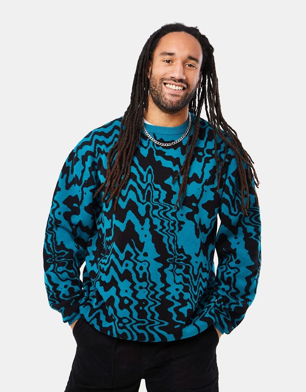 Santa Cruz Acidic Knit Crew - Verdigris