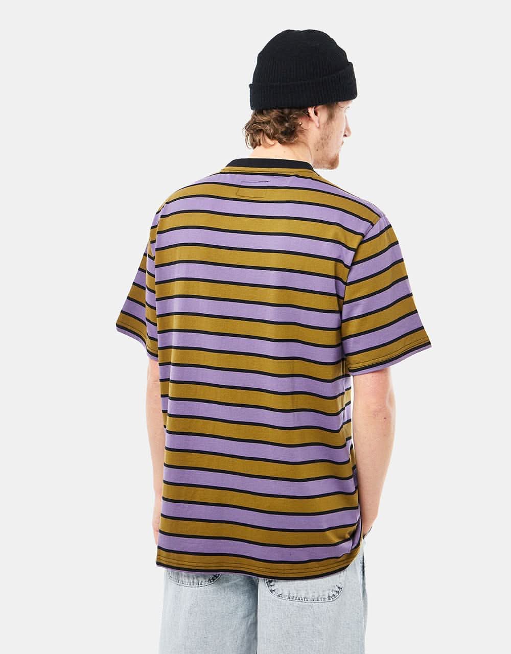 Welcome Cooper Stripe Knit T-Shirt - Olive