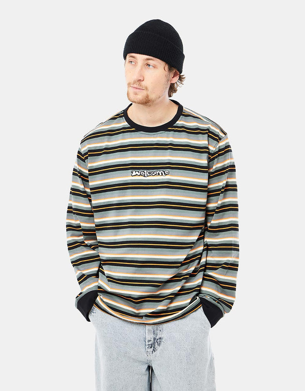 Welcome Surf Stripe L/S Knit T-Shirt - Duck