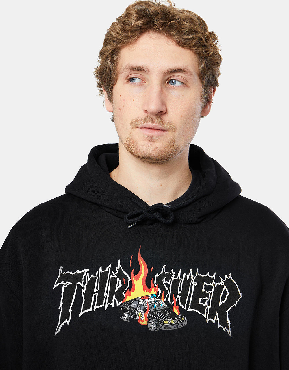 Thrasher x Neck Face Cop Car Pullover Hoodie - Black
