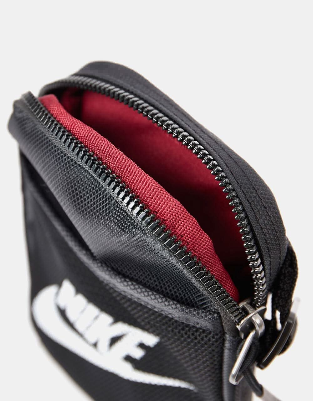 Nike Heritage Cross Body Bag - Black/Black/White – Route One