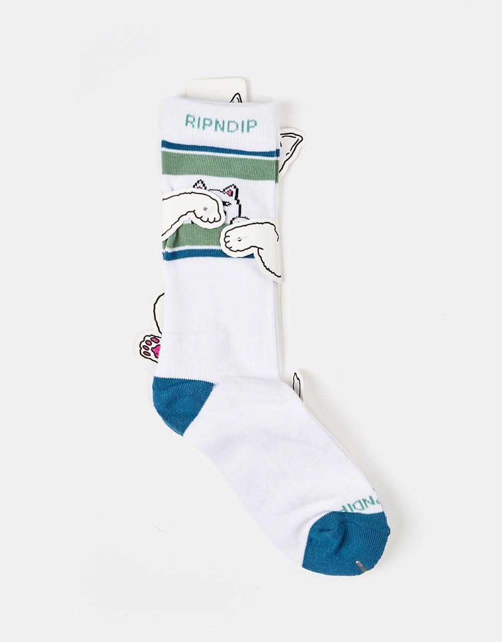 RIPNDIP Peeking Nermal Socks - Pine/Slate