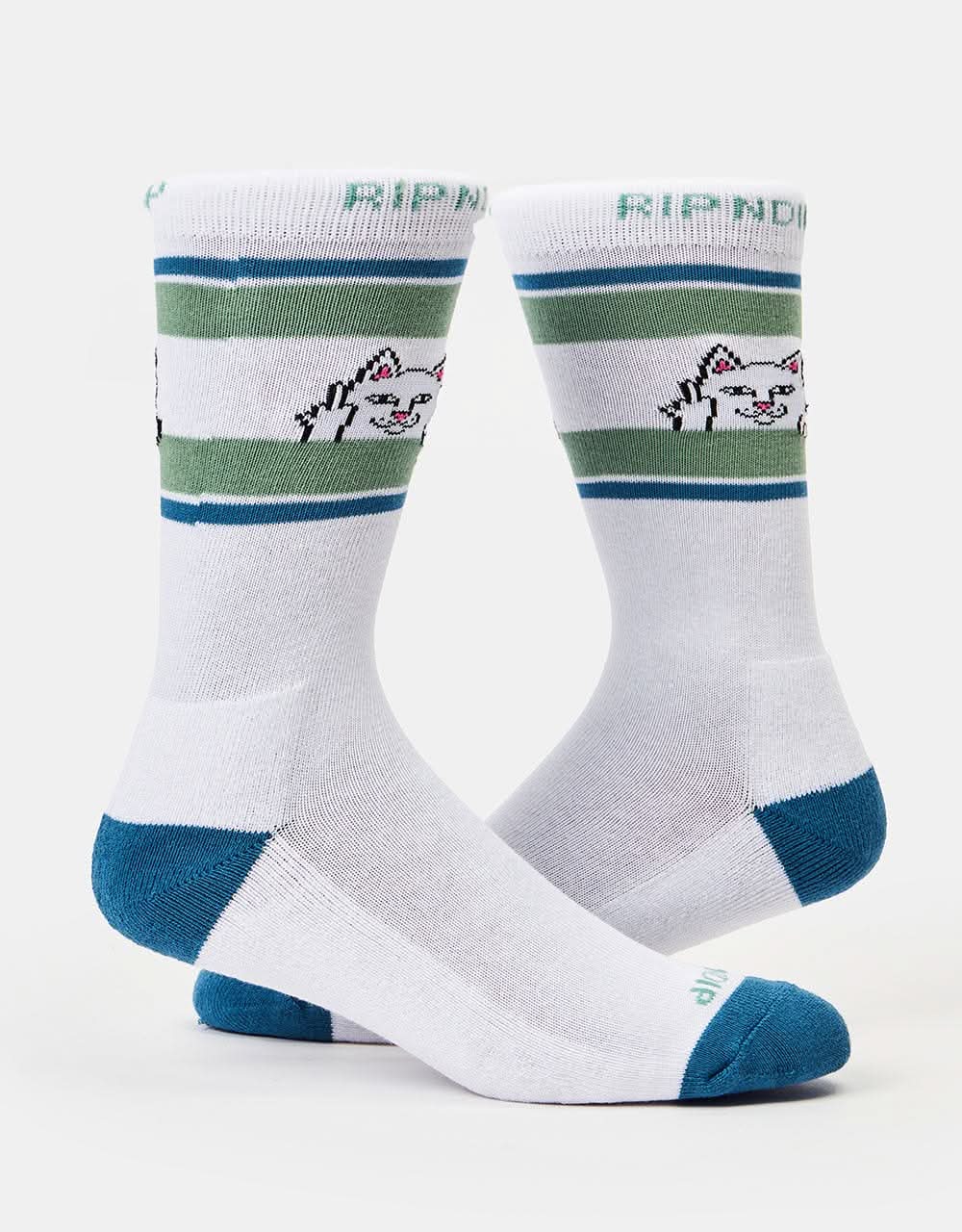 RIPNDIP Peeking Nermal Socks - Pine/Slate