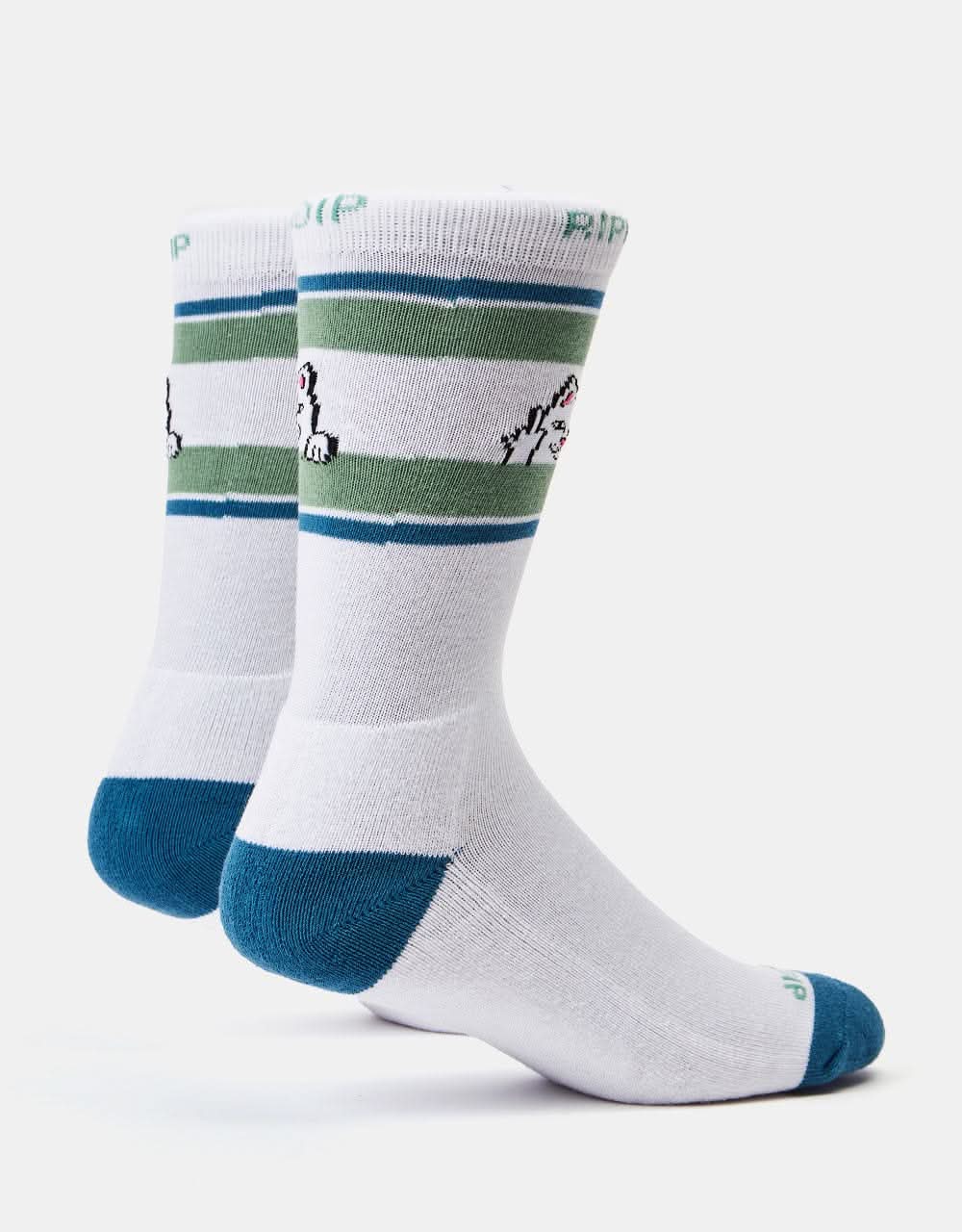 RIPNDIP Peeking Nermal Socks - Pine/Slate