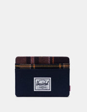 Herschel Supply Co. Charlie RFID Card Holder - Peacoat/Peacoat Plaid