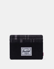 Herschel Supply Co. Charlie RFID Card Holder - Black/Grayscale Plaid