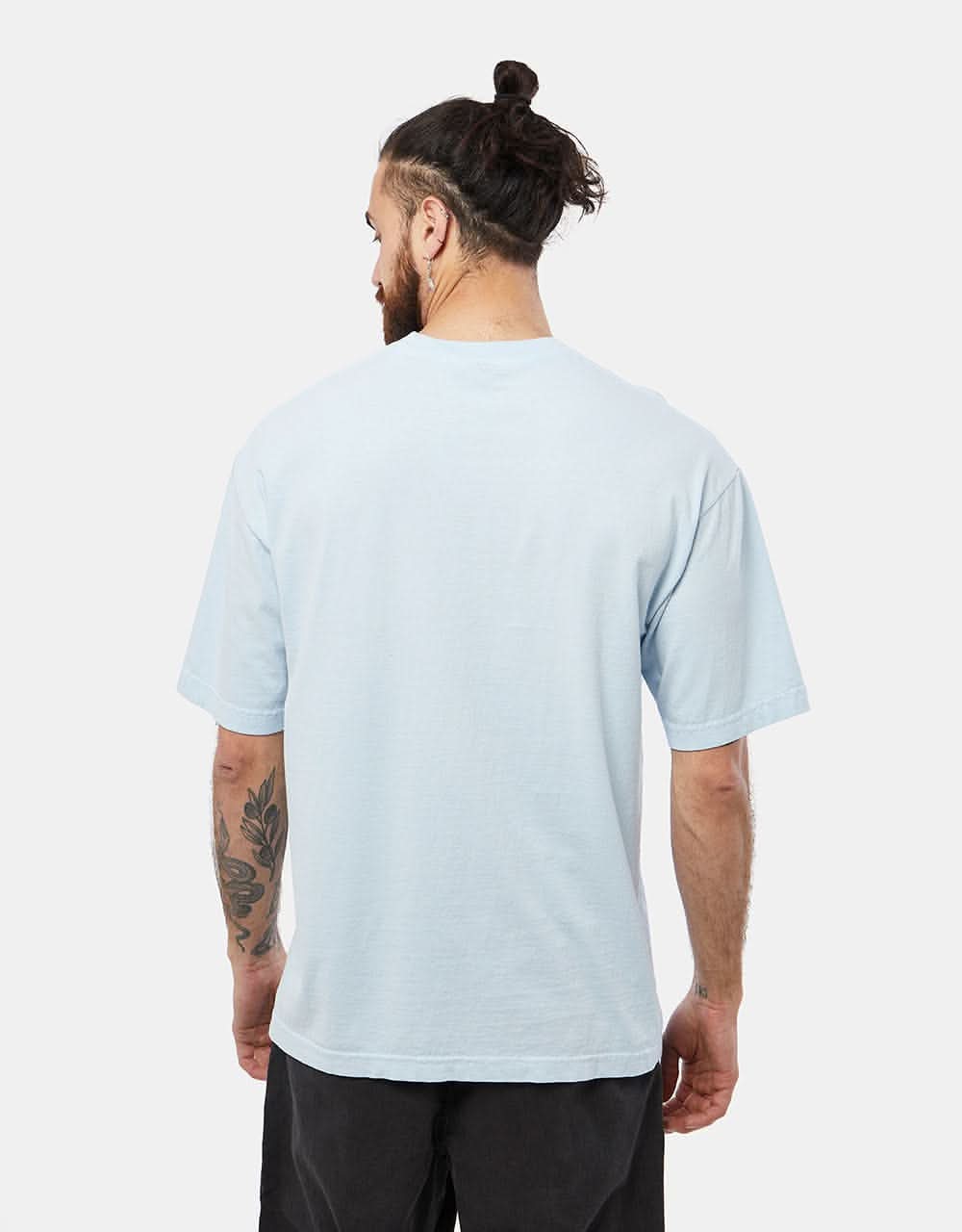 April Logo Embroidery T-Shirt - Light Blue