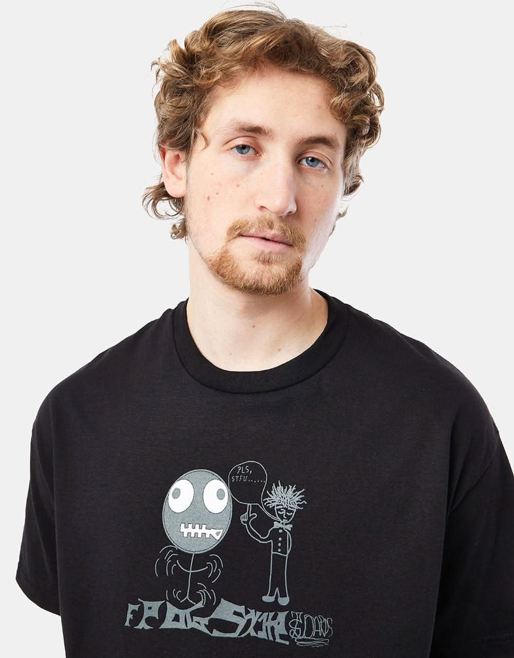 Frog Quiet Frog Logo T-Shirt - Black