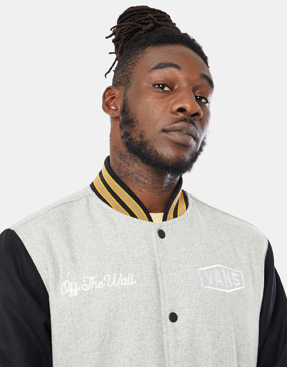 Vans Checkerboard Research Varsity Jacket - Charcoal Heather