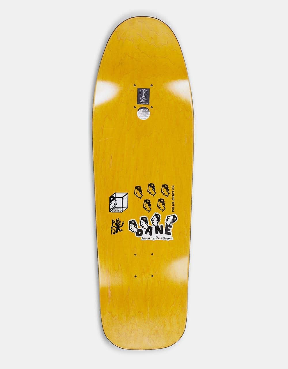 Polar Brady News Paper 'DANE 1 Shape' Skateboard Deck (inc Wheel Wells) - 9.75"