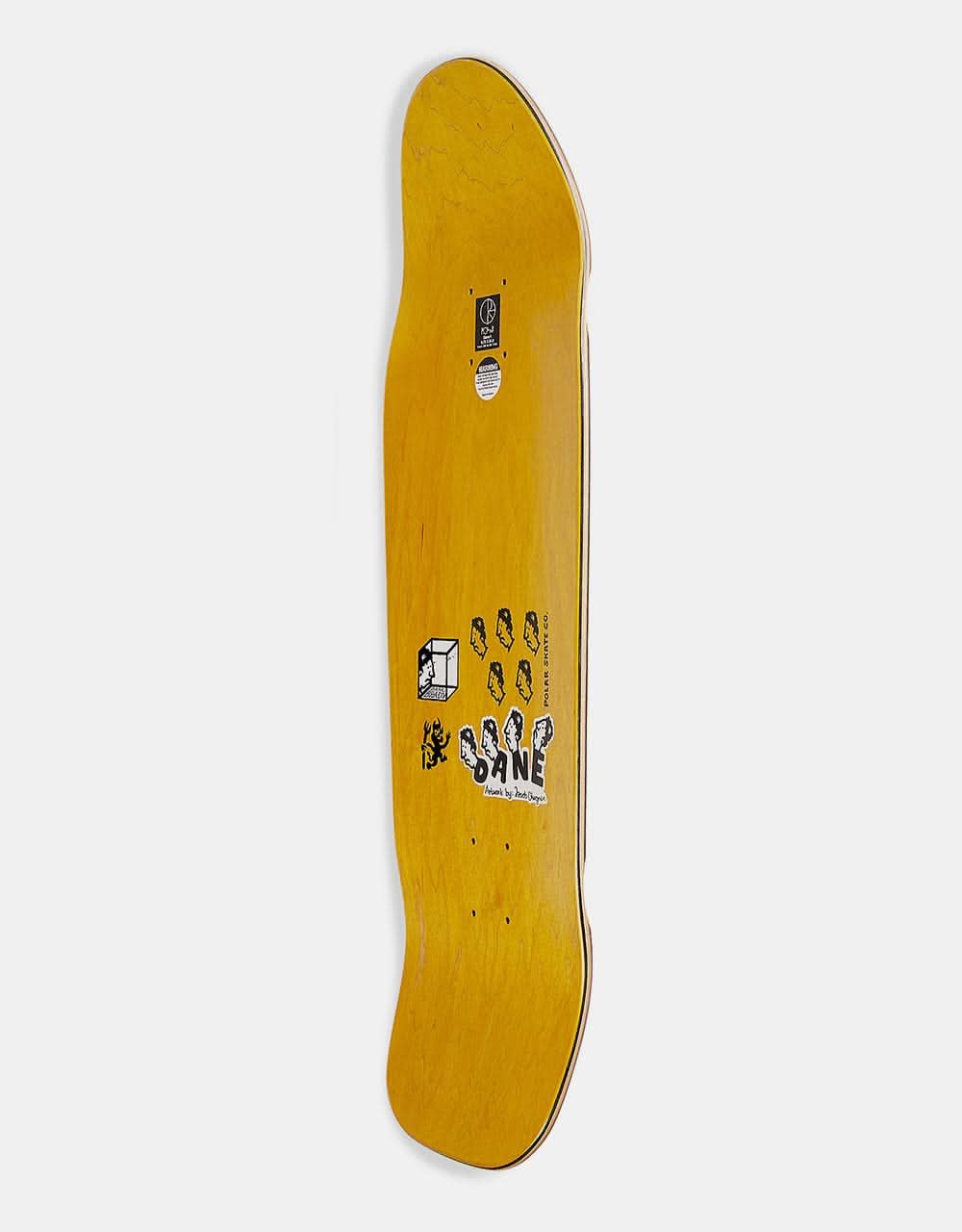 Polar Brady News Paper 'DANE 1 Shape' Skateboard Deck (inc Wheel Wells) - 9.75"