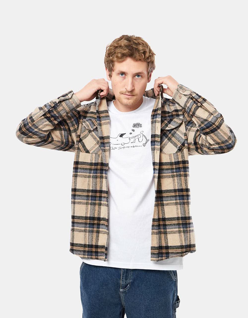 Route One Logan Flannel Shirt - Natural