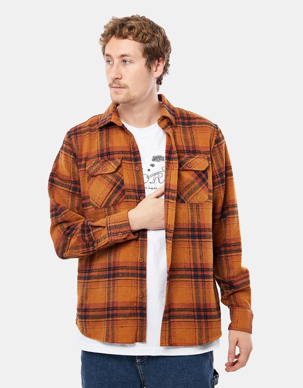 Route One Logan Flannel Shirt - Ginger