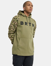 Burton Crown Weatherproof Pullover Hoodie - Martini Olive/Felidae