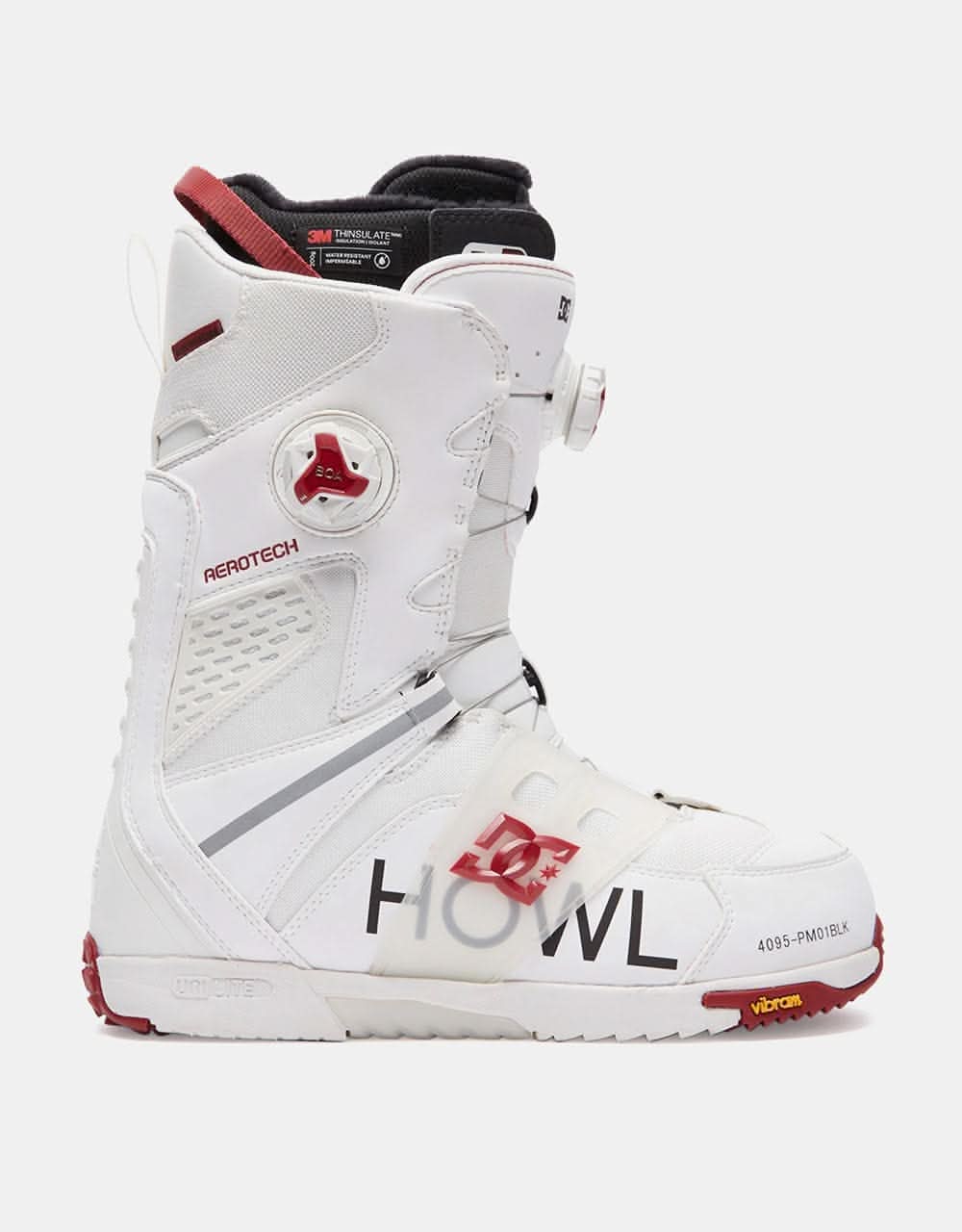 DC x Howl Phantom 2023 Snowboard Boots - White/Red