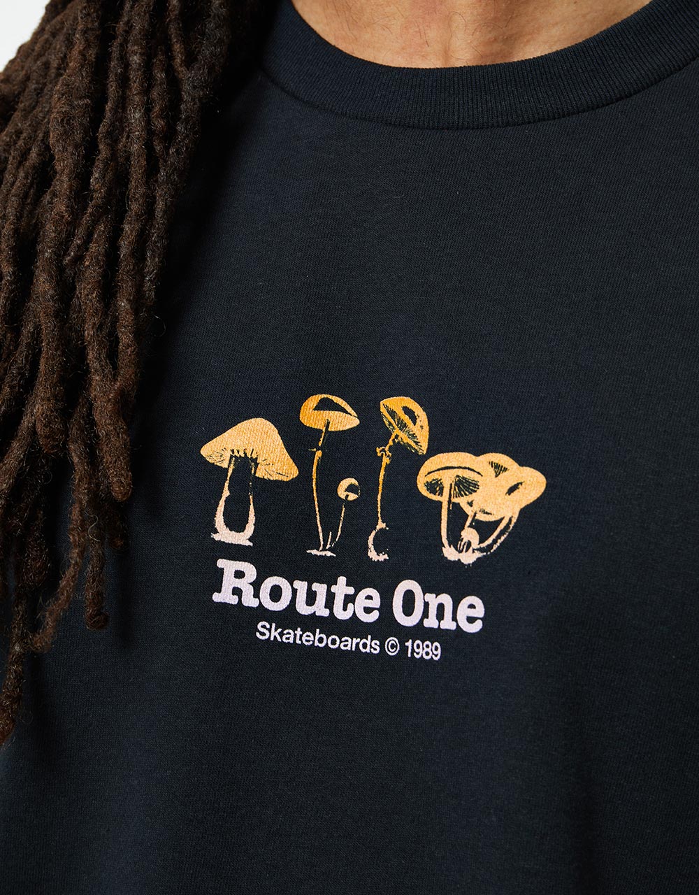 Route One Poisonous Mushrooms T- Shirt - Black