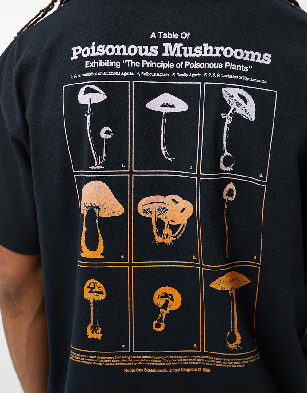 Route One Poisonous Mushrooms T- Shirt - Black