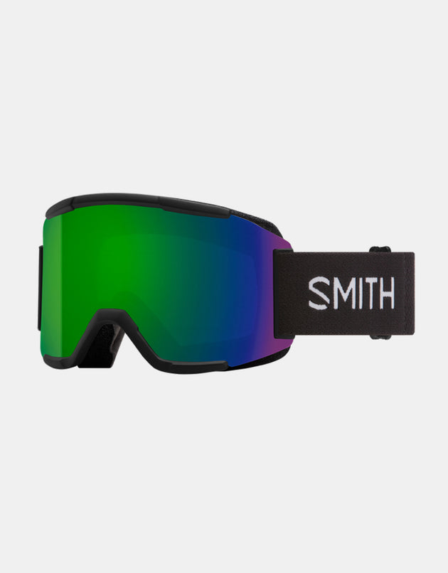 Smith Squad Snowboard Goggles - Black/ChromaPop™ Sun Green Mirror