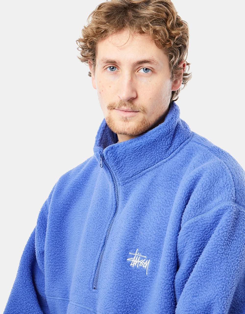 Stüssy Half Zip Mock Neck - Periwinkle – Route One