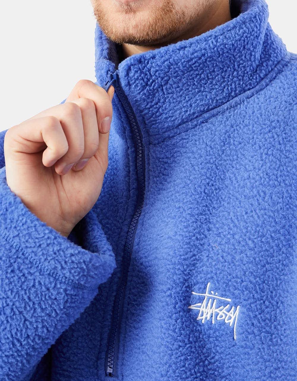 Stüssy Half Zip Mock Neck - Periwinkle – Route One