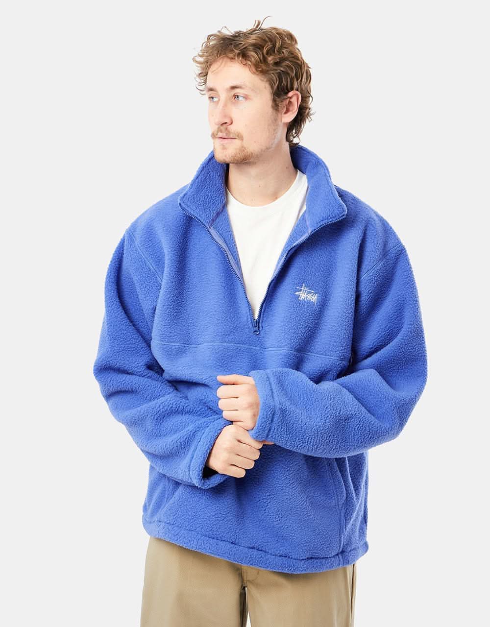 Stüssy Half Zip Mock Neck - Periwinkle – Route One