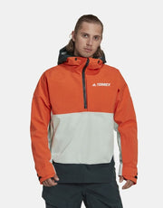 adidas Terrex 2L Anorak 2023 Snowboard Jacket - Semi Impact Orange/Shadow Green/Lineen Green