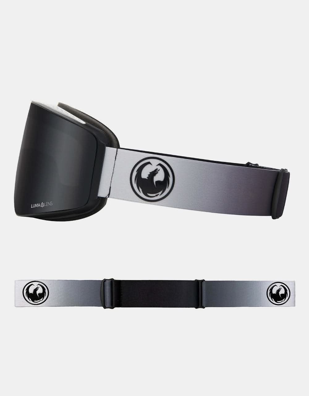 Dragon PXV Snowboard Goggles - Fade Black/LUMALENS® Dark Smoke