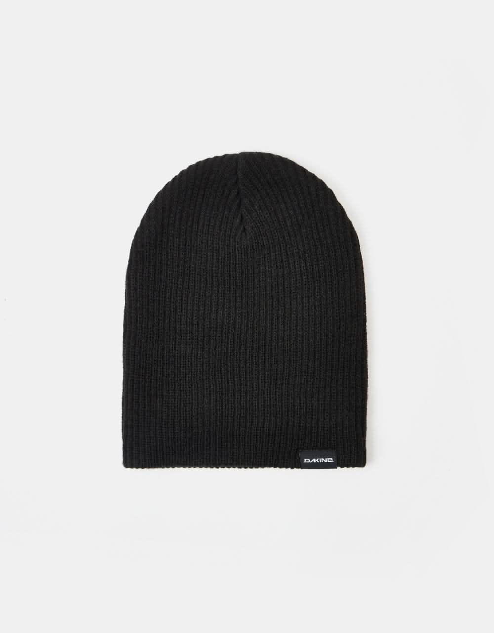 Dakine Standard Finley Beanie – Rib Knit, Classic Cuff (Black, One Size)