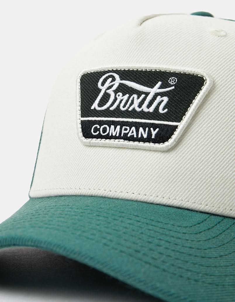 Brixton Linwood C MP Snapback Cap - Spruce/Off White