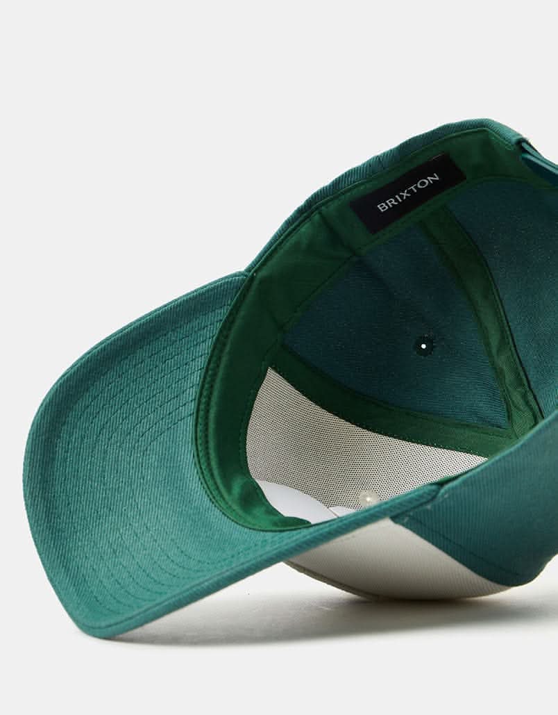 Brixton Linwood C MP Snapback Cap - Spruce/Off White
