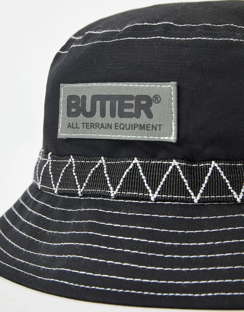 Butter Goods Terrain Contrast Stitch Bucket Hat - Black