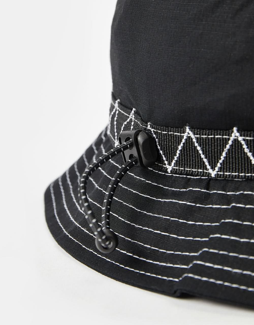 Butter Goods Terrain Contrast Stitch Bucket Hat - Black