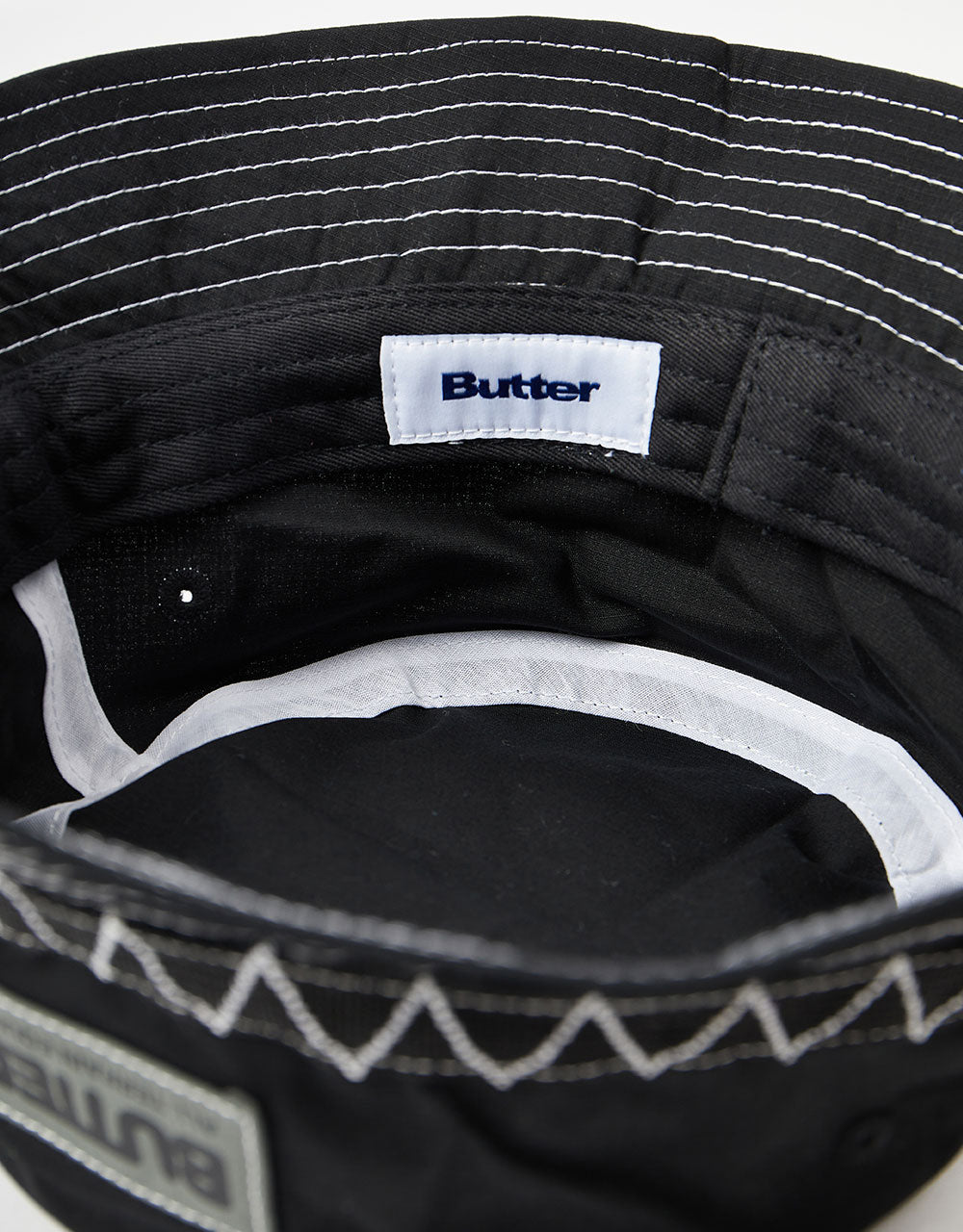 Butter Goods Terrain Contrast Stitch Bucket Hat - Black