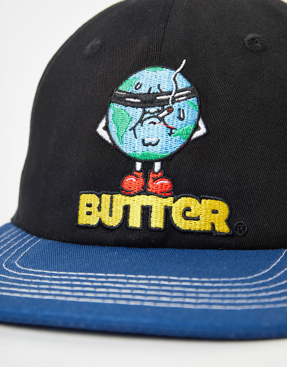 Butter Goods Blindfold 6 Panel Cap - Black/Royal