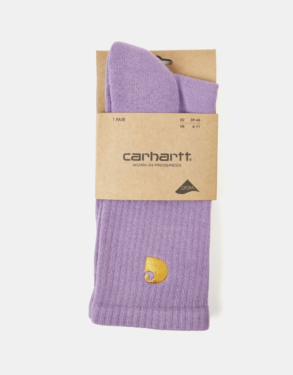 Carhartt WIP Chase Socks - Violanda/Gold