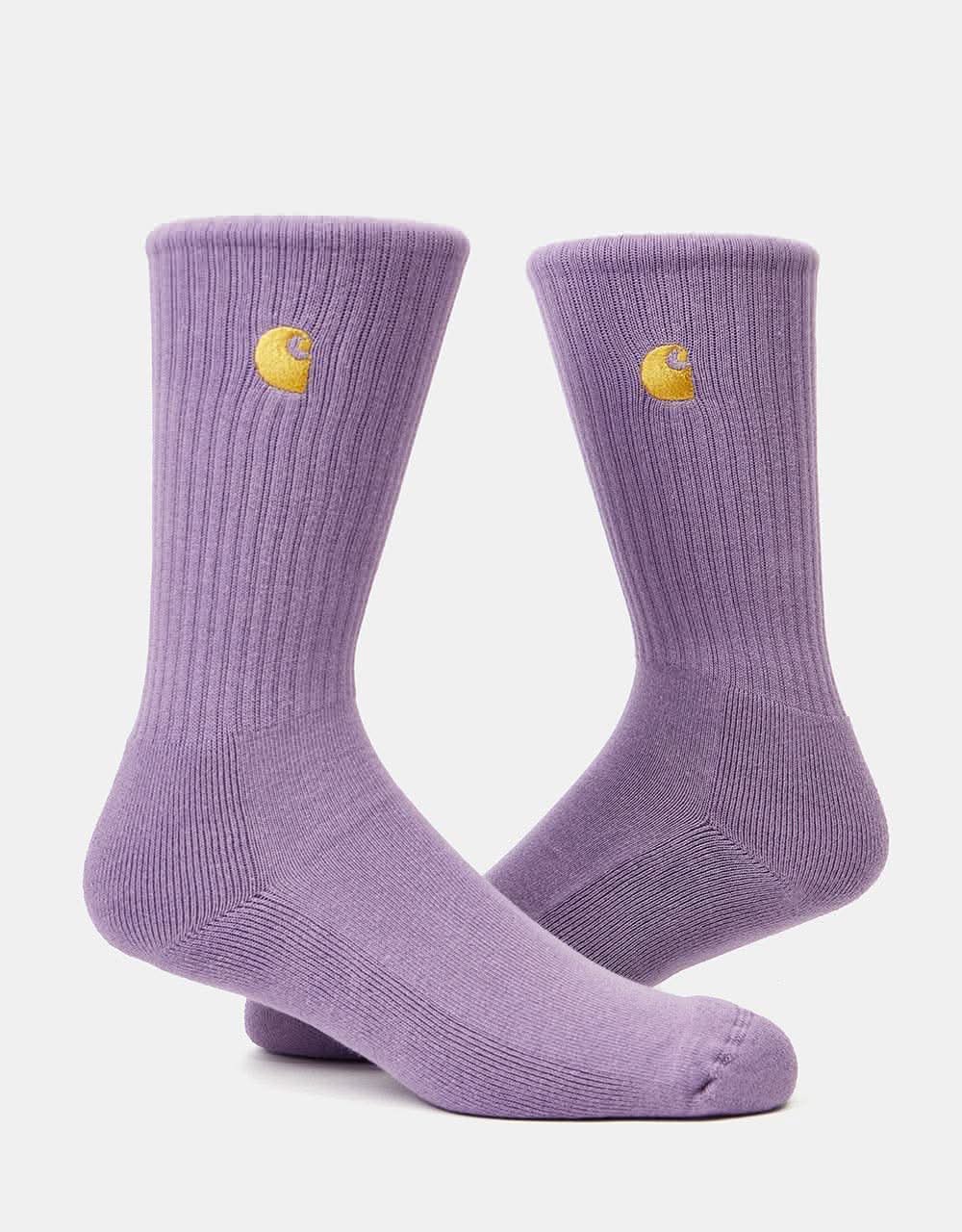 Carhartt WIP Chase Socks - Violanda/Gold