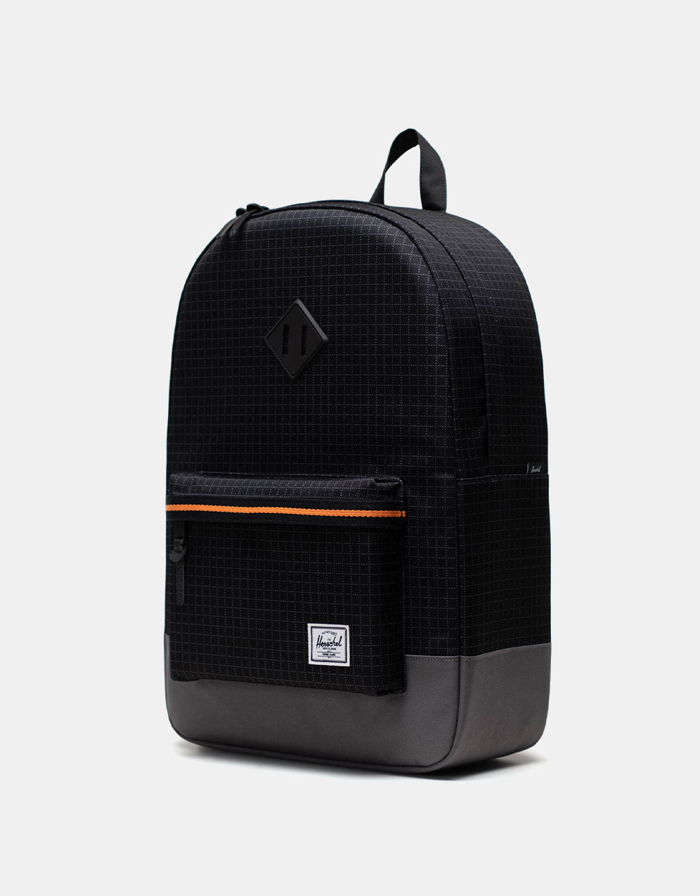 Herschel Supply Co. Heritage Backpack - Black Grid/Gargoyle/Sun Orange