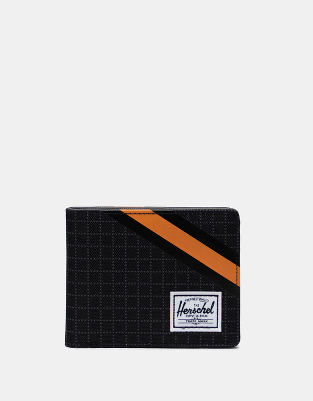 Herschel Supply Co. Roy RFID Wallet - Black Grid/Gargoyle/Sun Orange