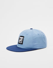 Tired Stamp 2 Tone 6 Panel Cap - Light Blue/Navy