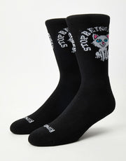 RIPNDIP Stop Being A Pussy Mid Socks - Black