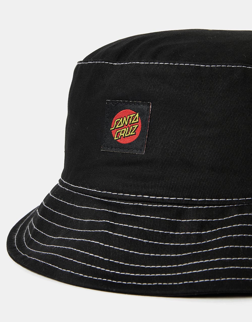 Santa Cruz Classic Label Bucket Hat - Black/White
