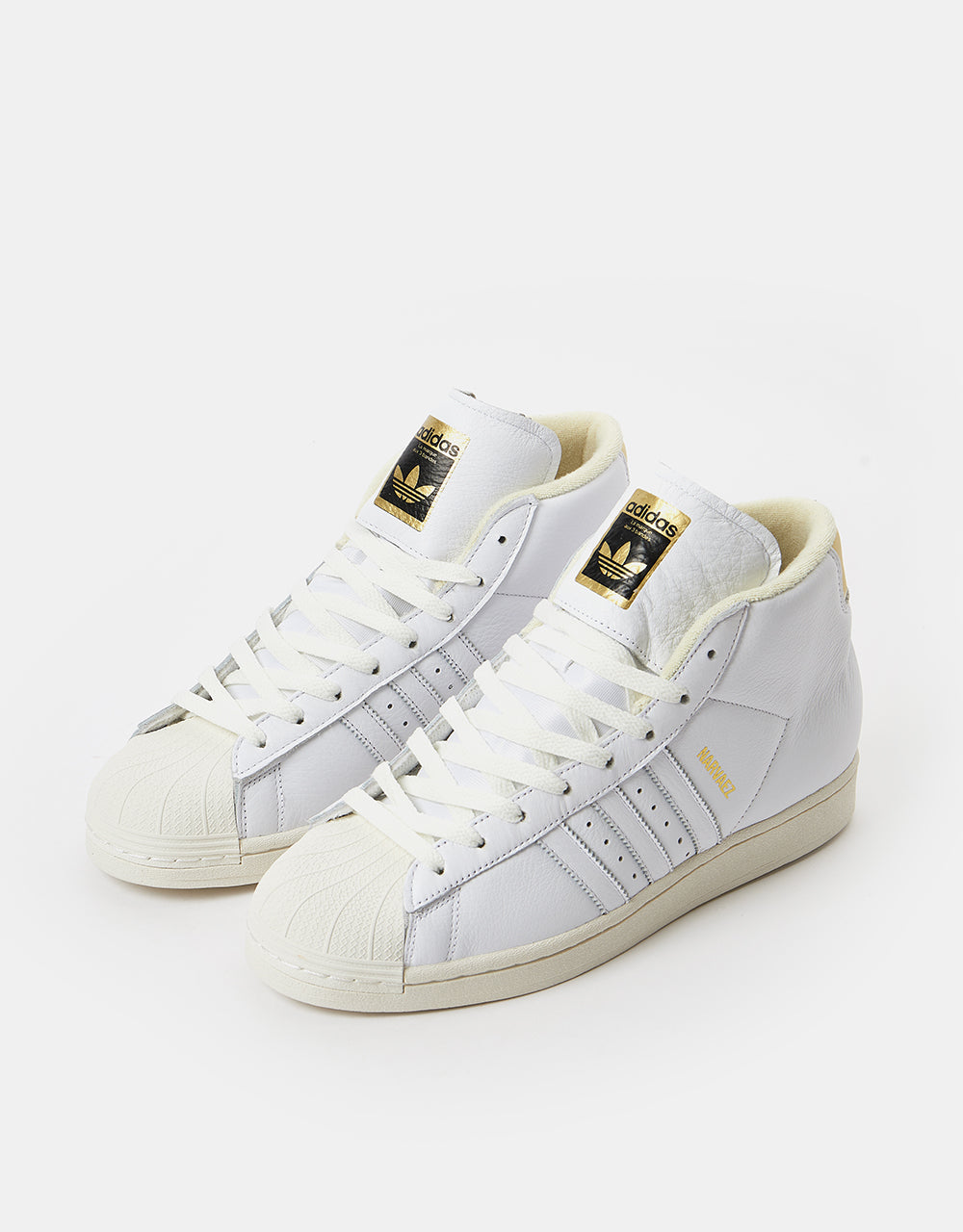 adidas x Sam Narvaez Pro Model ADV Skate Shoes - White/White/Easy Yellow