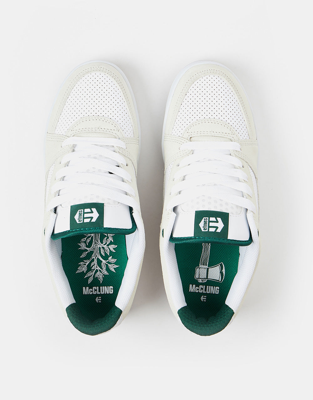Etnies MC Rap Lo Skate Shoes - White/Green