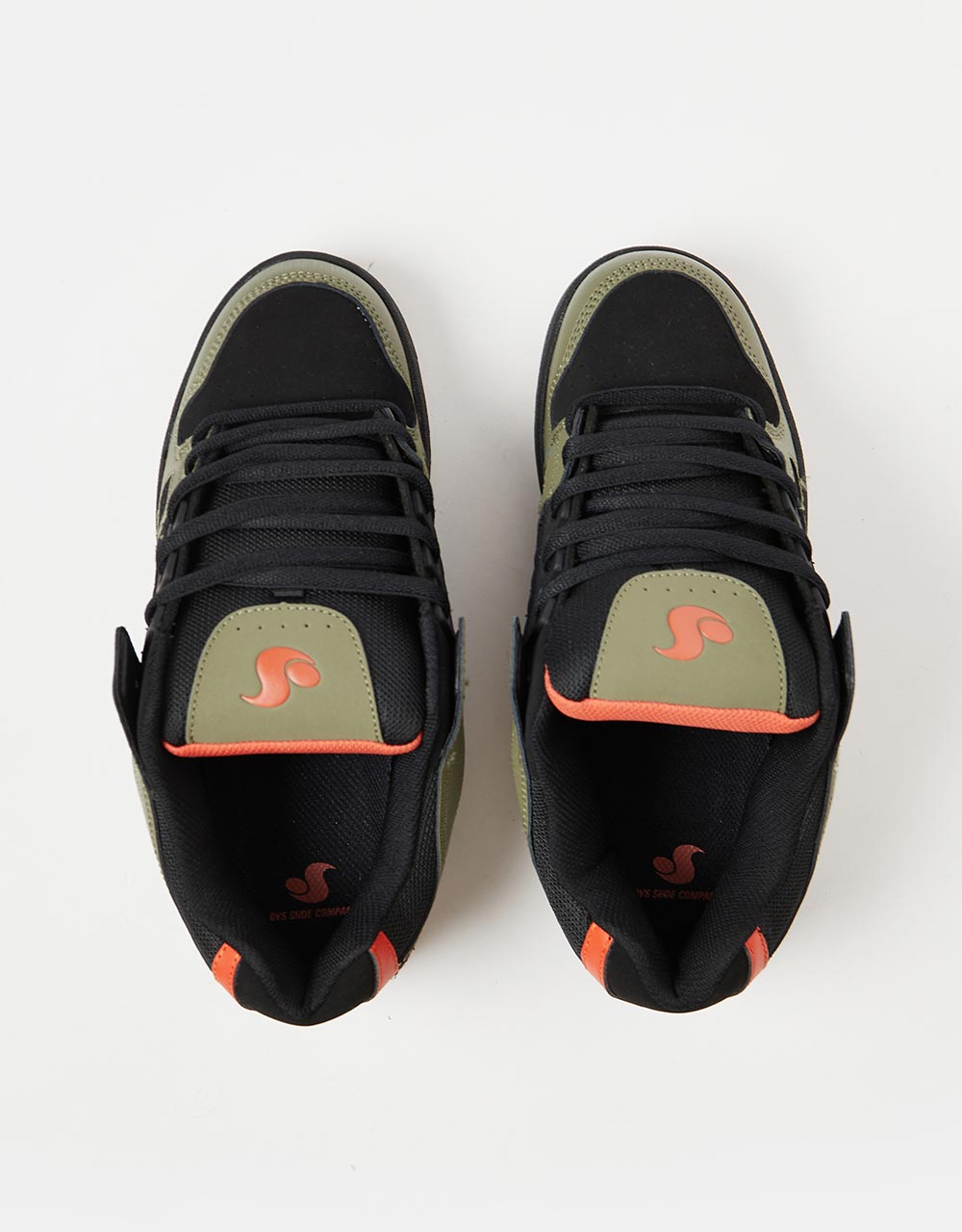 DVS Celsius Skate Shoes - Black/Olive/Orange Nubuck