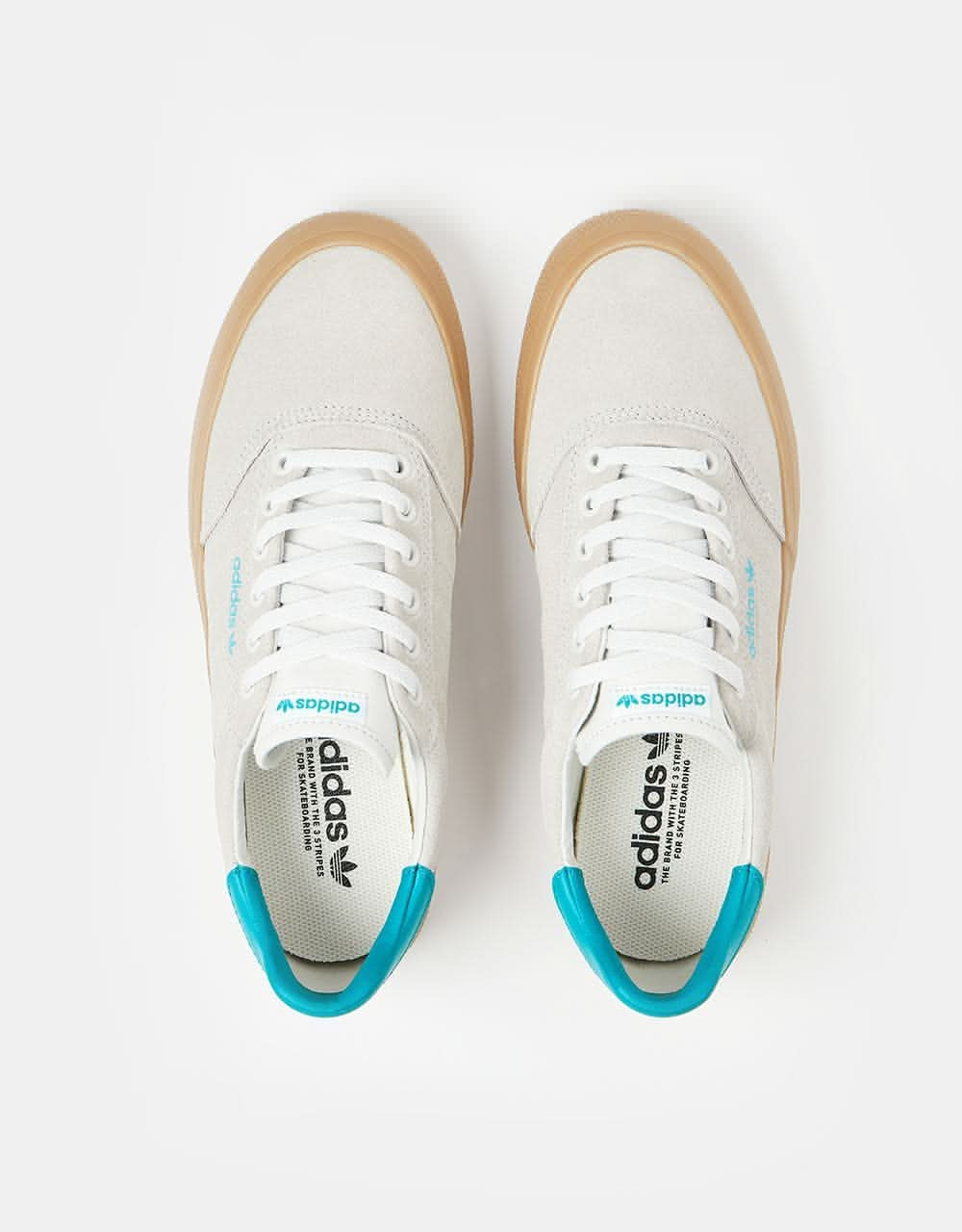 adidas 3MC Skate Shoes - Chalk White/Glory Green/Gum