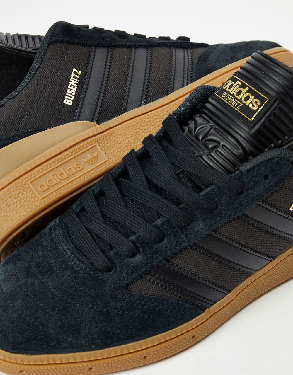 adidas Busenitz Skate Shoes - Core Black/Carbon/Gold Metallic