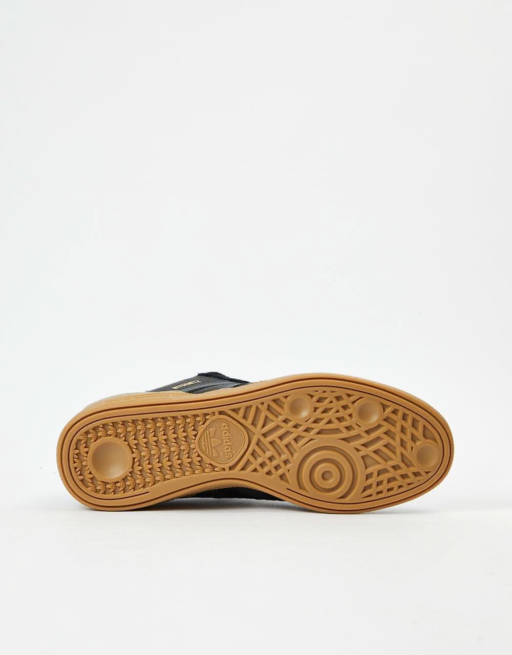 adidas Busenitz Skate Shoes - Core Black/Carbon/Gold Metallic