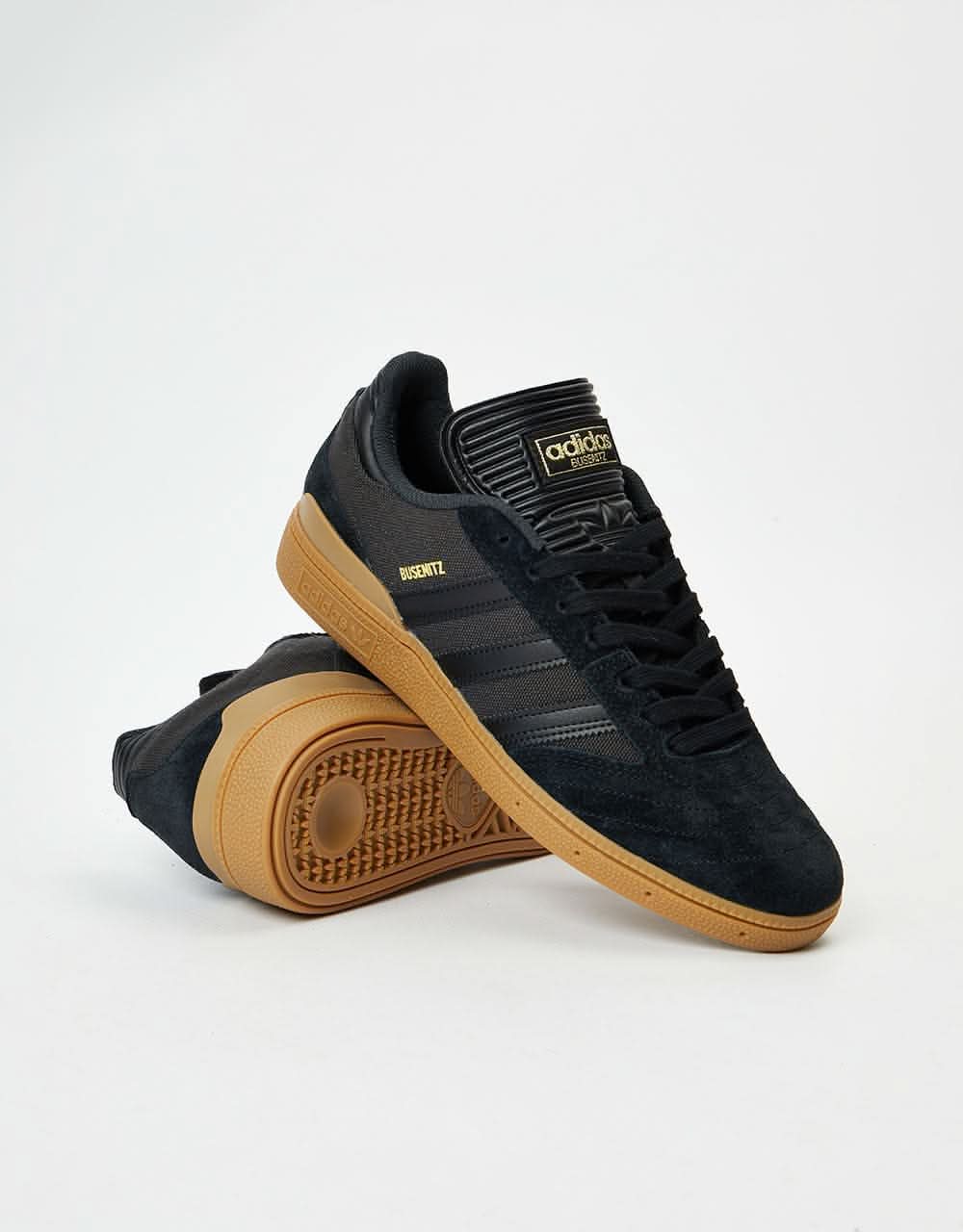 adidas Busenitz Skate Shoes - Core Black/Carbon/Gold Metallic